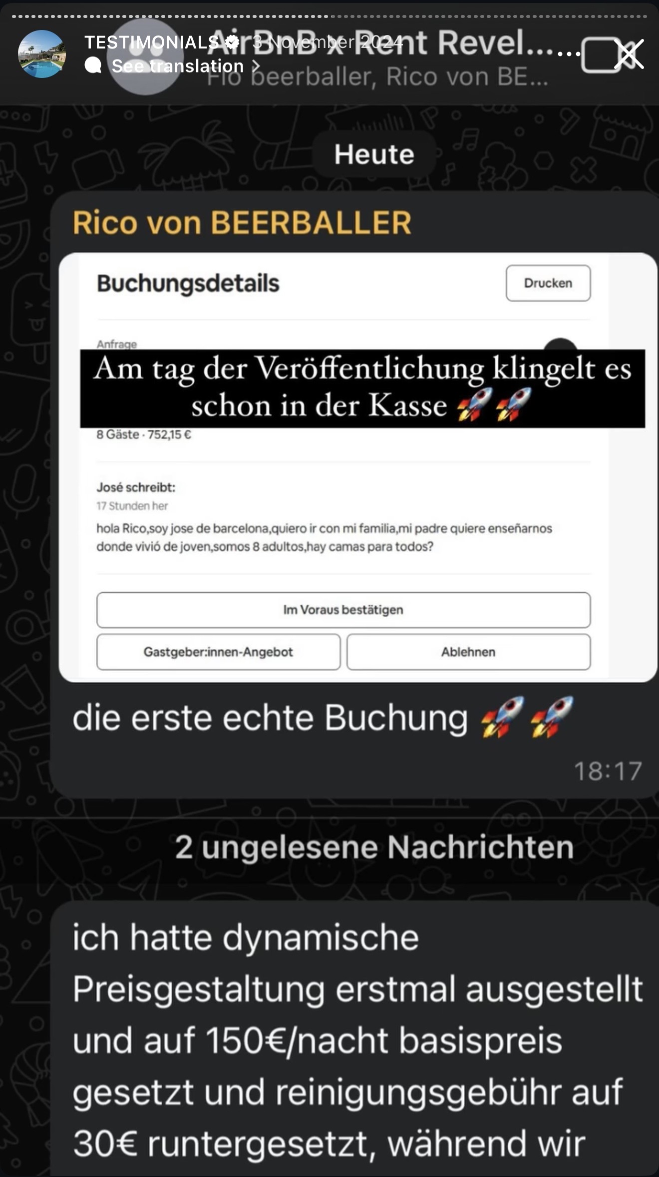 Client WhatsApp testimonial
